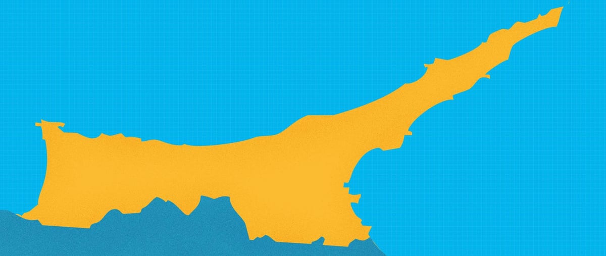 Žemėlapis šiaurės Kipro kurortuose