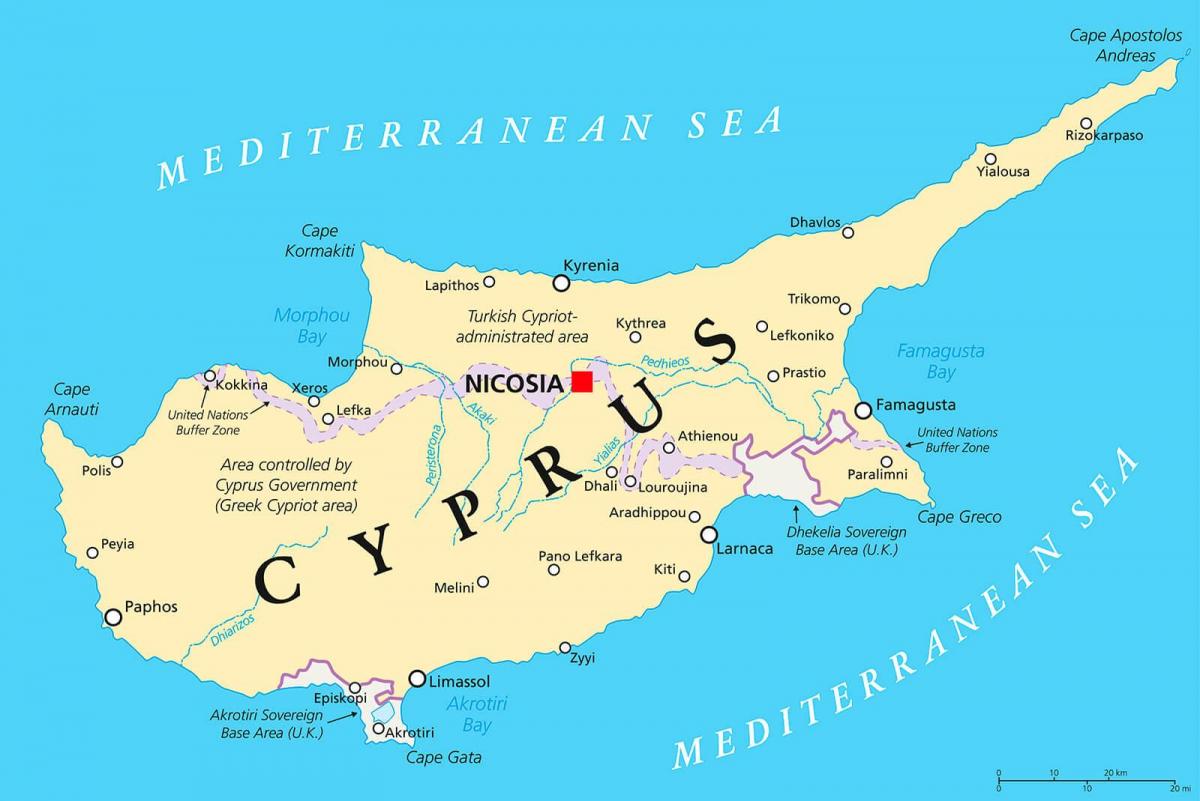 žemėlapis Kipras
