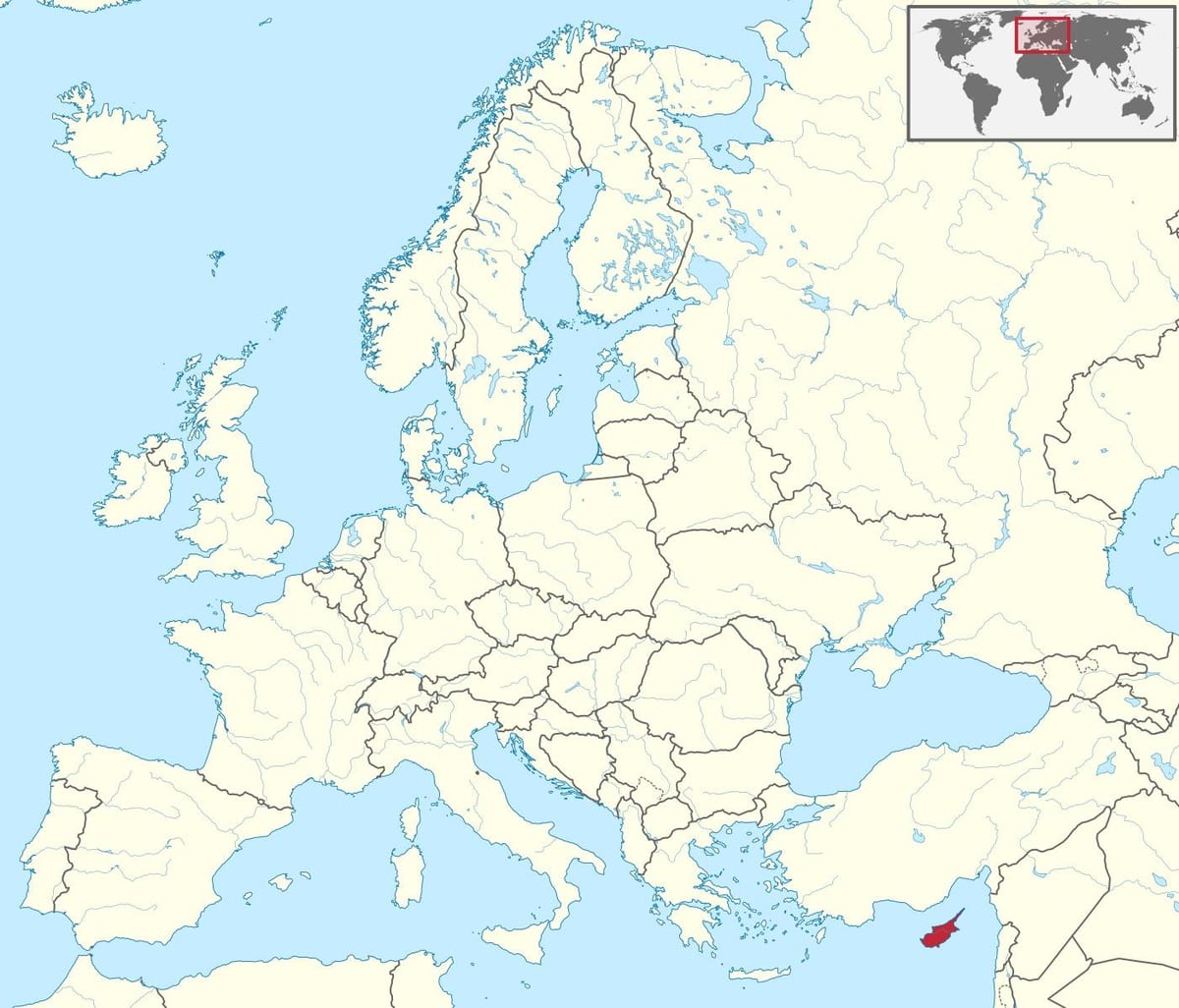 Žemėlapis Kipro pasaulio žemėlapis