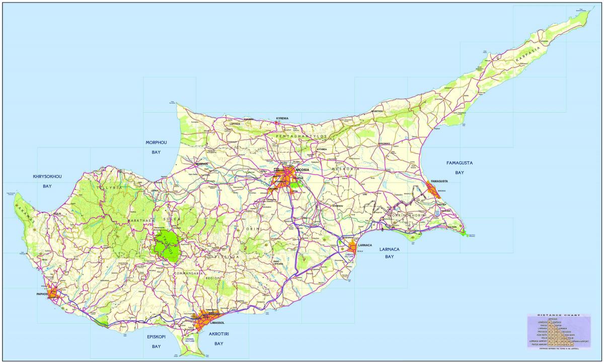 žemėlapis Kipras