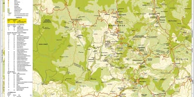 Žemėlapis troodos kalnai Kipras
