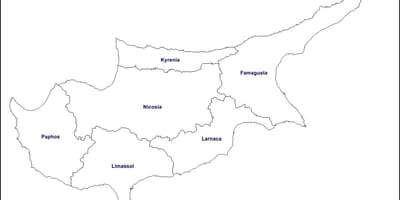 Žemėlapis Kipro kontūro