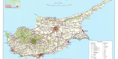 Žemėlapis Kipro lankytinos vietos