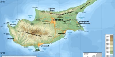Kipras geografijos žemėlapio
