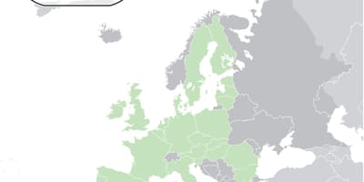 Europos žemėlapis, kuriame Kipras